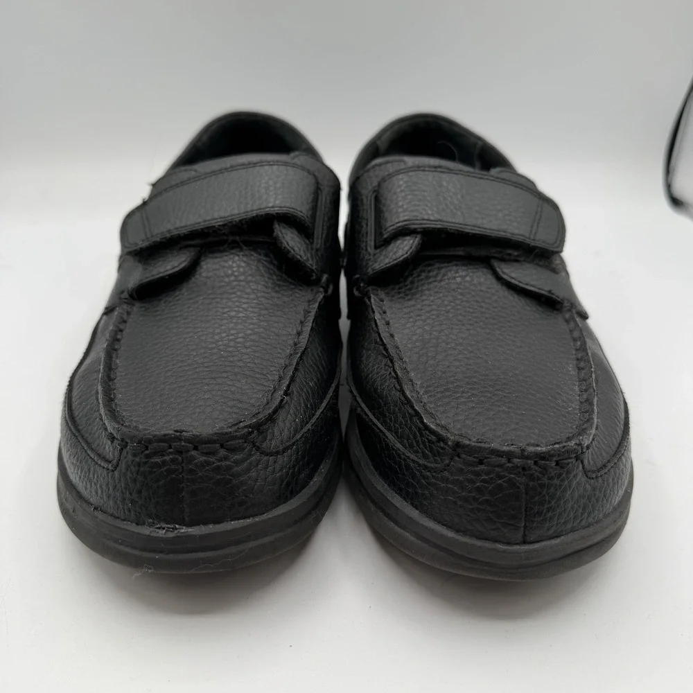 Apex Boat Shoes‎ Mens Size 10 Medium Black Leather Strap Comfort Loafers A2000M